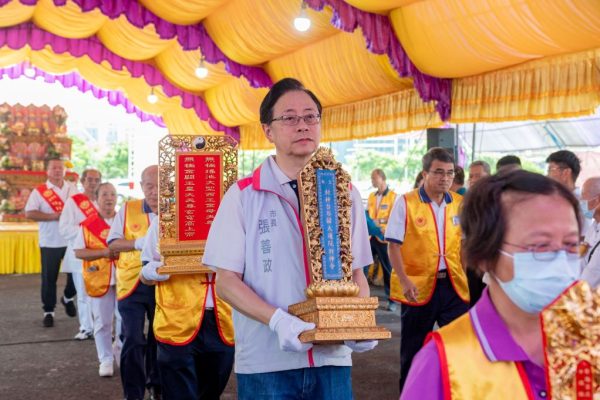 桃園市長張善政日前出席桃園祈安錫福大法會。（桃園市政府新聞處提供）