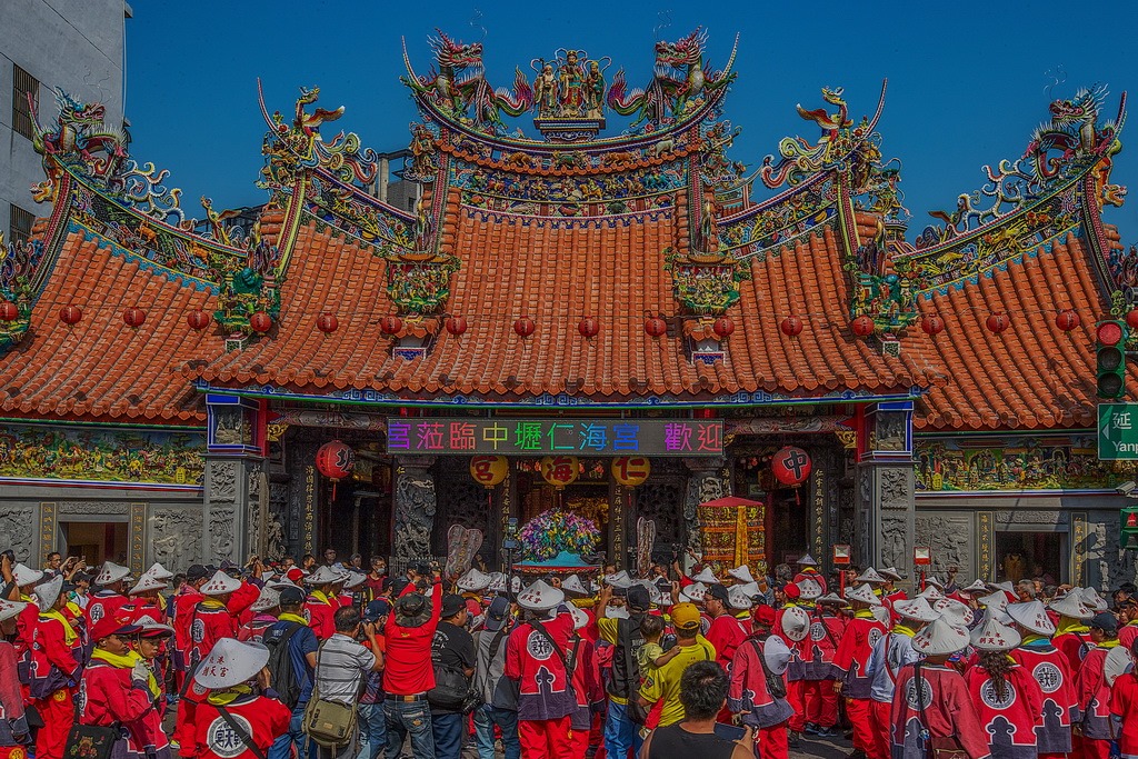 桃園中壢仁海宮歷史悠久，現更為低碳環保祭祀宮廟。（取材自中壢仁海宮中壢媽Renhai Temple FB）